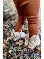 Dívčí teplé sněhule s mašlemi Béžove model 21597291 - Boto Dívčí teplé sněhule s mašlemi Béžove model 21597291 - Boto