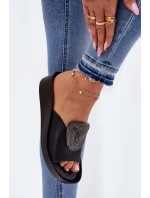 Kožené Dámské S Ozdobou Černé model 21698248 - S.Barski Kožené Dámské S Ozdobou Černé model 21698248 - S.Barski