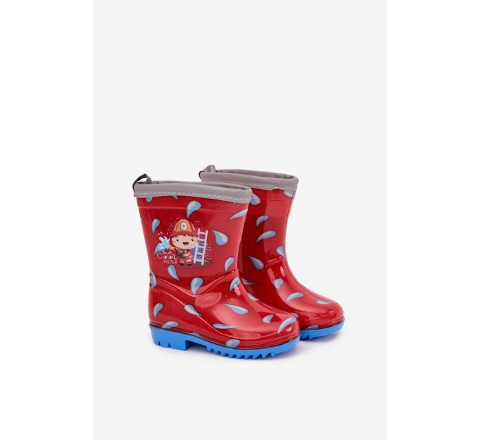 Dětské holínky hasič červené Breezly