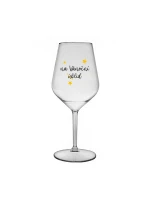 NA VÁNOČNÍ ÚKLID - čirá nerozbitná sklenice na víno 470 ml