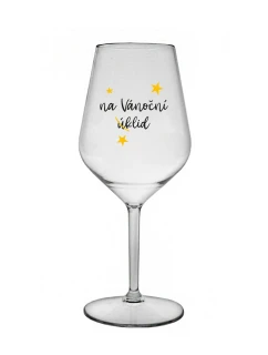 NA VÁNOČNÍ ÚKLID - čirá nerozbitná sklenice na víno 470 ml