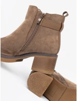 Designové hnědé kotníčkové boty dámské Obcas Designové hnědé kotníčkové boty dámské Obcas