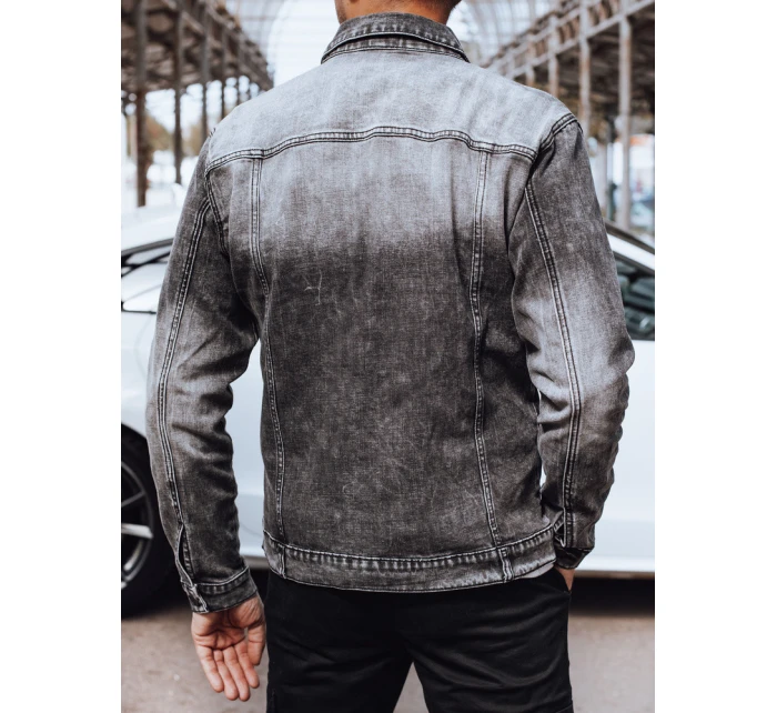 Pánská džínová bunda černá FashionStreet TX4696 Pánská džínová bunda černá FashionStreet TX4696