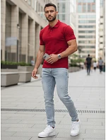 Pánská bordó polokošile FashionStreet PX0607 Pánská bordó polokošile FashionStreet PX0607