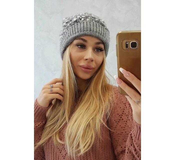 Bublinková čepička K219 šedá