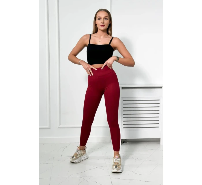 Bordó pruhované legíny