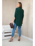 Halenka s prodlouženým zadním dílem tmavě zelená Halenka s prodlouženým zadním dílem tmavě zelená