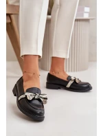 Kožené Dámské Polobotky Mokasíny Černé model 21631234 - S.Barski