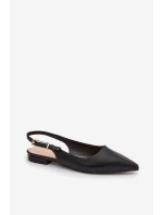 Baleríny se zlatým sponem Černé Iverelle