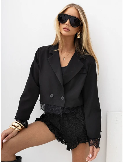 Marynarka MI MA model 22549097 czarny - FPrice Marynarka MI MA model 22549097 czarny - FPrice