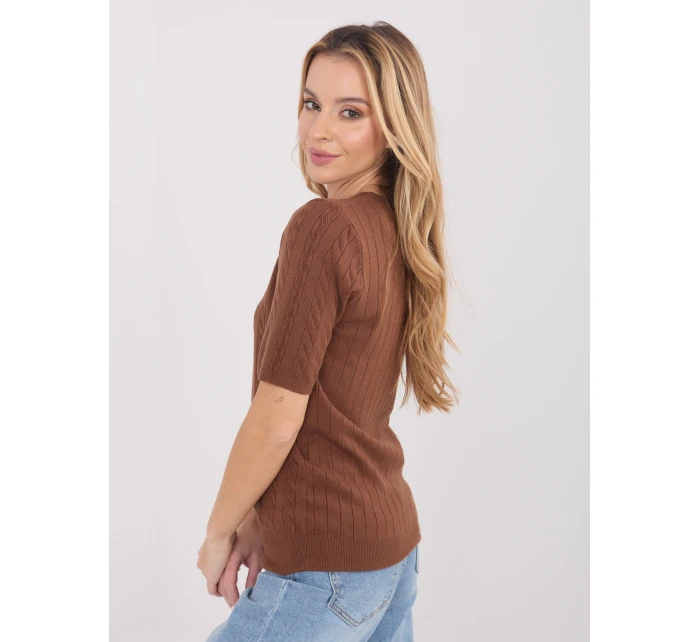 Sweter PM SW B model 21821378 jasny brązowy - FPrice