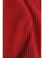 M542 Pletené šaty s rolákem - cihlově červené