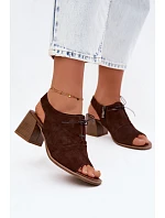 Sandály na podpatku model 228388 Step in style Sandály na podpatku model 228388 Step in style