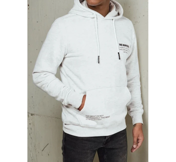 Pánská mikina s kapucí světle šedá Dstreet BX5690 Pánská mikina s kapucí světle šedá Dstreet BX5690