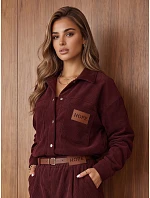 Komplet damski kurtka i spodnie bordowy model 22371795 - FashionStreet Komplet damski kurtka i spodnie bordowy model 22371795 - FashionStreet