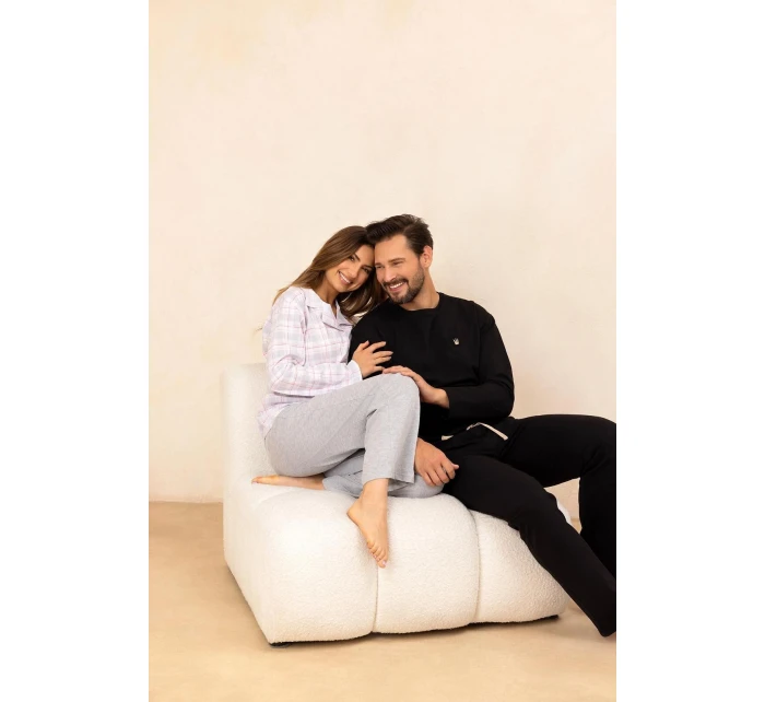 Pyžamo model 21272228 dlouhé/r 2XL Z25/26 dámské rozepínací - Regina