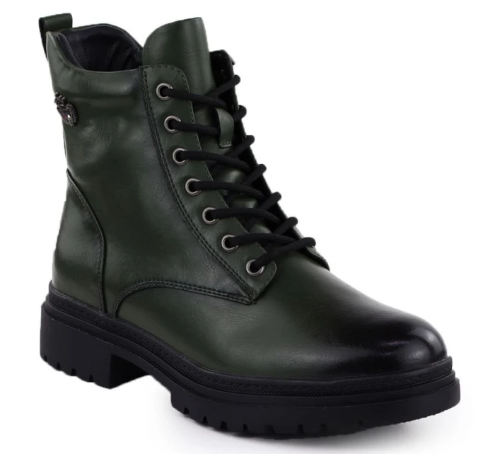 Dámské boty Bagger zateplené zelené Potocki 25-19324