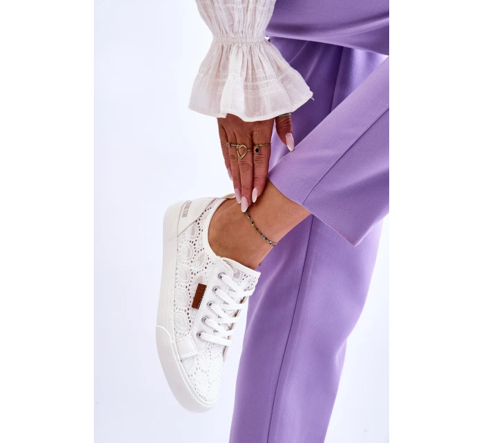 Dámské Krajkové Tenisky BIG STAR W274925 Bílé