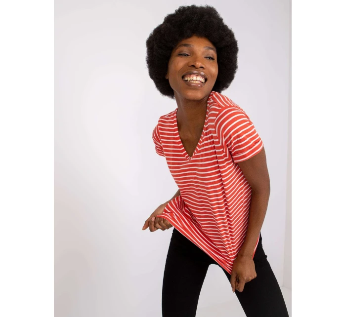 Tričko D16054M02431A tmavě oranžové