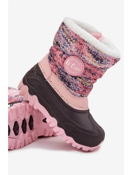 Dívčí sněhule na zip Lee Cooper – růžové Dívčí sněhule na zip Lee Cooper – růžové