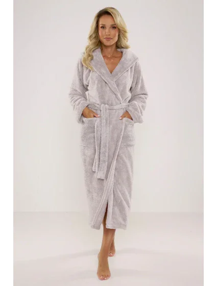 Dlouhý dámský župan s kapucí 807 LUNA II Dlouhý dámský župan s kapucí 807 LUNA II