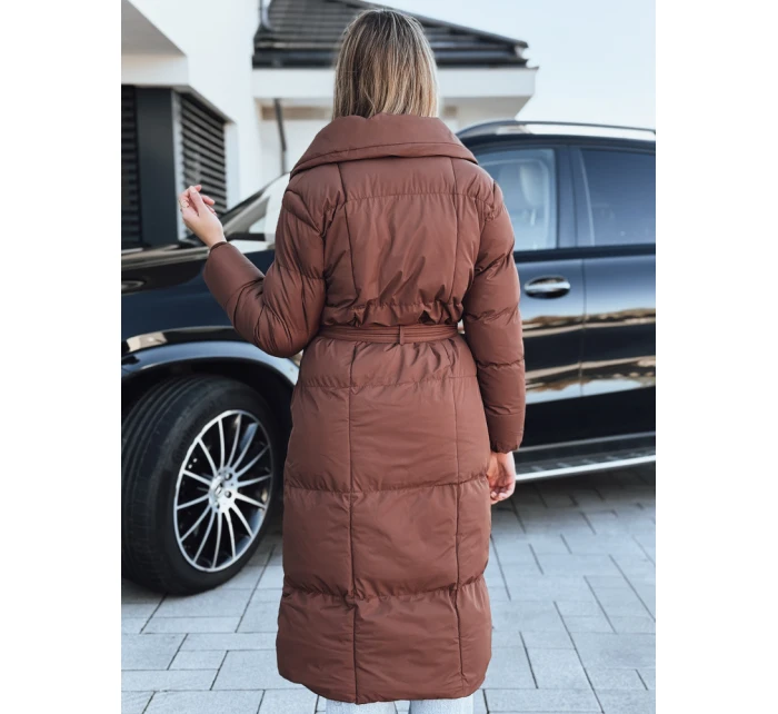 Dámský prošívaný kabát CLOUTIQUE hnědý FashionStreet TY5462