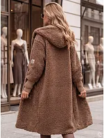 Bawełniany płaszcz damski z kapturem model 22594300 - FashionStreet Bawełniany płaszcz damski z kapturem model 22594300 - FashionStreet