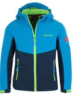 Trollkids Dětská softshellová bunda Kristiansand Jacket blue/ navy (320-117)