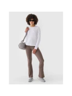 Dámské oversize hladké tričko s dlouhým rukávem 4F 4FWMM00TLONF431-10S Dámské oversize hladké tričko s dlouhým rukávem 4F 4FWMM00TLONF431-10S