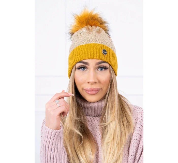 Čepice K198 hořčice Čepice K198 hořčice