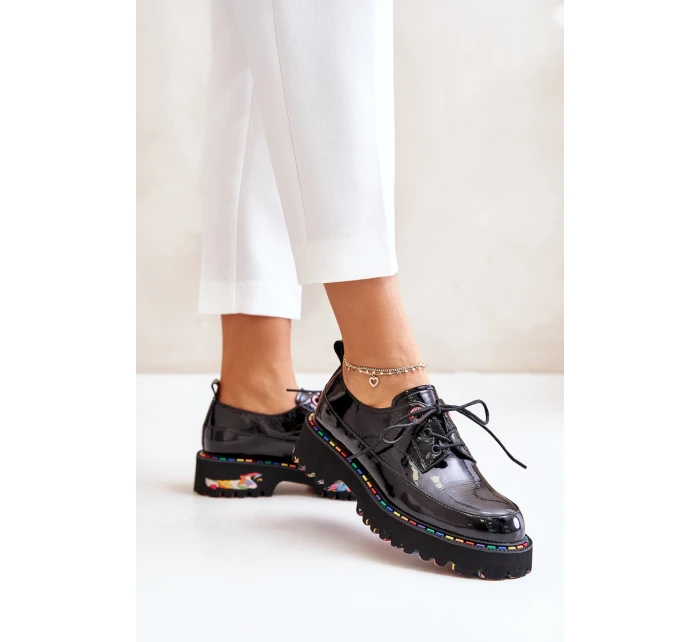 Lakované Dámské Polobotky Na Černé Artiker model 21672041 - Boto