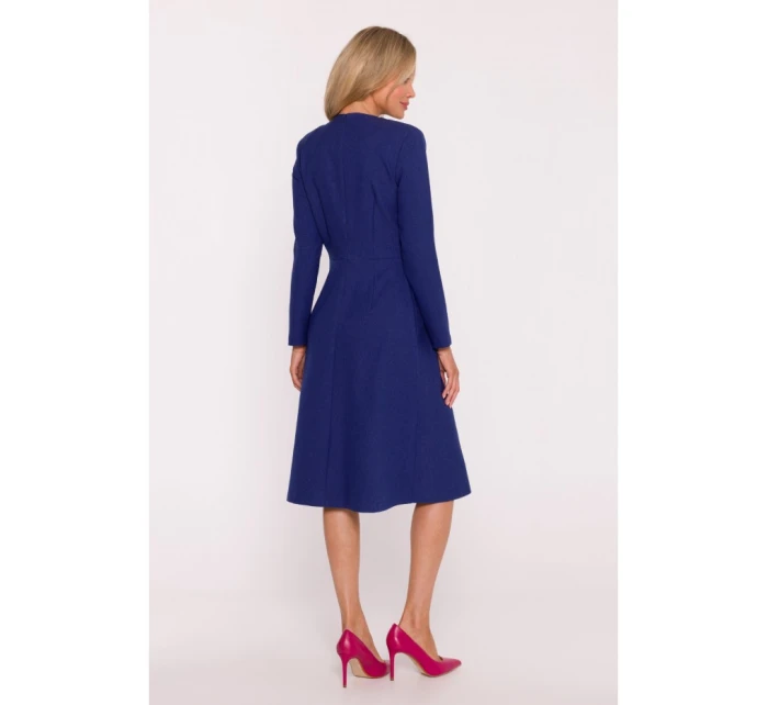 model 21319069 Šaty s mašlí modré - STYLOVE model 21319069 Šaty s mašlí modré - STYLOVE