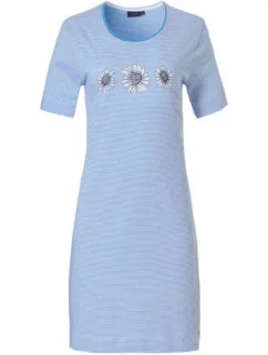 Dámská noční košile 10231-130-2 modro-bílá květiny - Pastunette