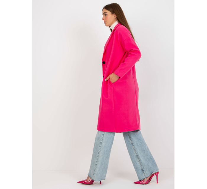 Dámský kabát TW EN BI-7298-1.15 tmavě růžový - Och Bella