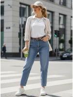 Dámské džínové kalhoty s páskem FashionStreet UY2885