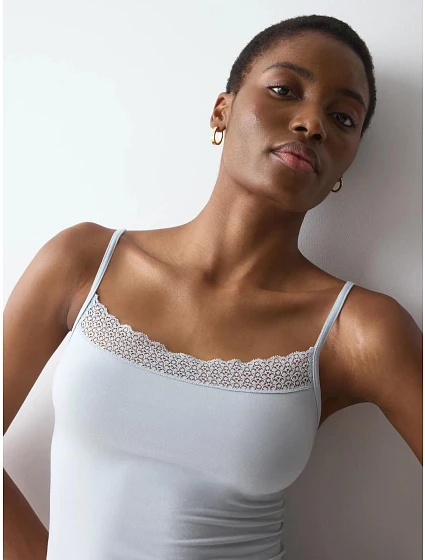 Feel of Modal Spaghetti Top - Pearl Grey - TRIUMPH Pearl Grey - TRIUMPH Feel of Modal Spaghetti Top - Pearl Grey - TRIUMPH Pearl Grey - TRIUMPH