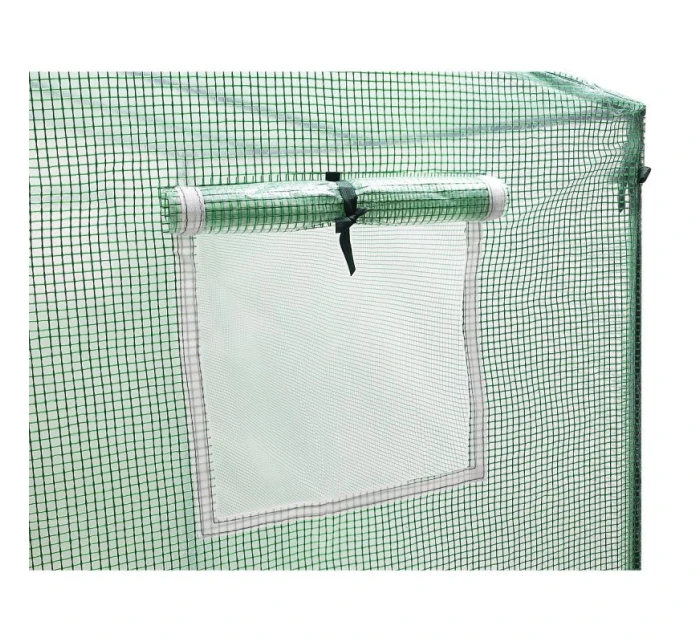 SKLENĚNÁ SKŘÍŇ PRO ZAHRADNÍ TOMATOPY 200x77x168-150CM PE ZELENÁ