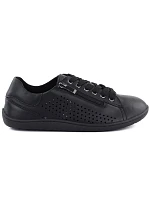 Dámské kožené barefoot ažurové černé boty Gino model 22068723