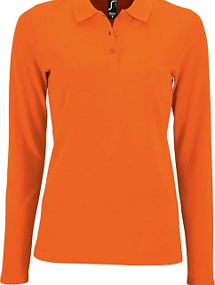 SOL'S Perfect LSL Women Dámské piqué polo s dlouhým rukávem 25.2083 orange