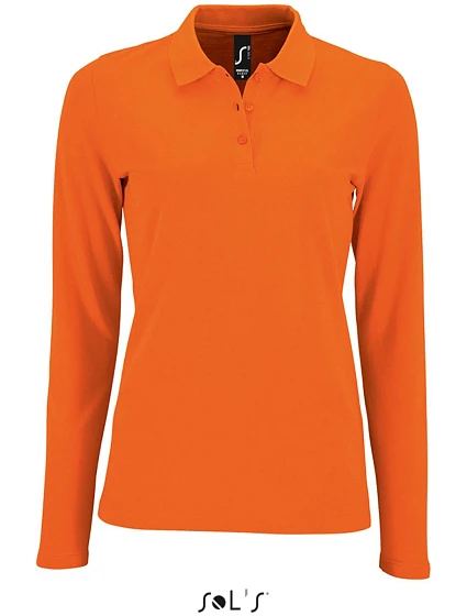 SOL'S Perfect LSL Women Dámské piqué polo s dlouhým rukávem 25.2083 orange