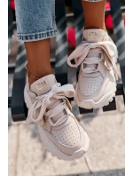 Dámské Kožené Tenisky Béžové model 21671647 - CheBello