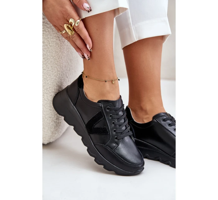 Dámské Kožené Sportovní Boty Vinceza 7918 Černé