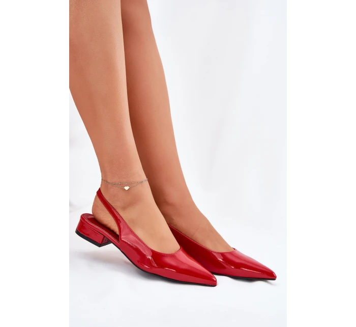 Lakované Baletky Na Nízkém Podpatku Červené model 21698739 - Boto Lakované Baletky Na Nízkém Podpatku Červené model 21698739 - Boto