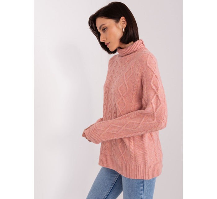 Sweter AT SW  ciemny różowy model 19040850 - FPrice