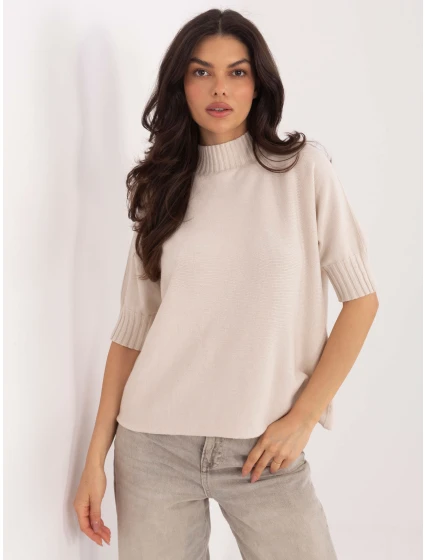 Sweter MI SW model 21807949 beżowy - FPrice Sweter MI SW model 21807949 beżowy - FPrice