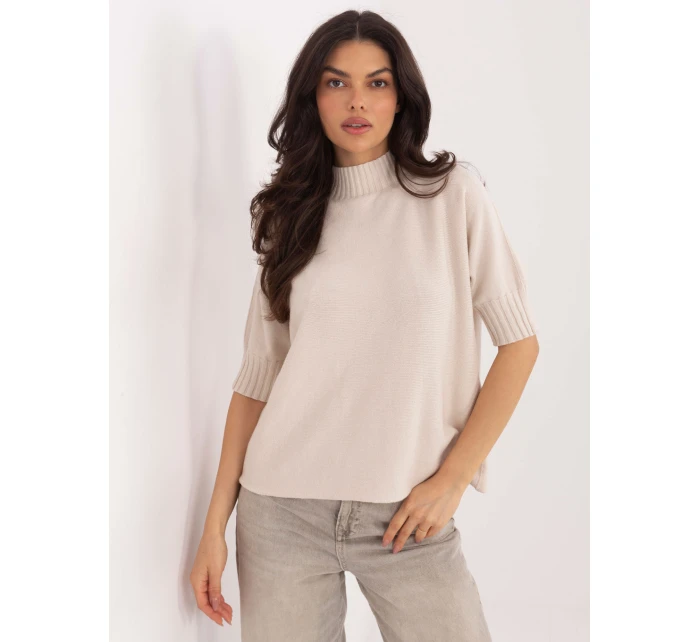 Sweter MI SW model 21807949 beżowy - FPrice Sweter MI SW model 21807949 beżowy - FPrice