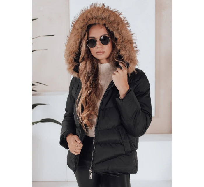 Dámská prošívaná bunda černá FashionStreet TY5126