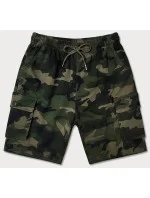 Pánské kraťasy v khaki barvě model 18409843 - J.STYLE Pánské kraťasy v khaki barvě model 18409843 - J.STYLE