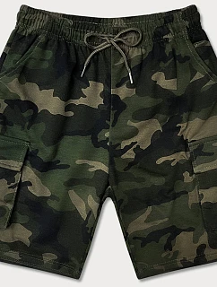 Pánské khaki šortky moro (8K282-29)