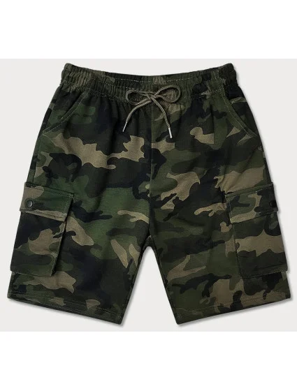 Pánské kraťasy v khaki barvě model 18409843 - J.STYLE Pánské kraťasy v khaki barvě model 18409843 - J.STYLE